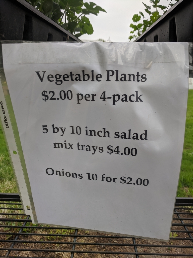 Vegetable plant sign